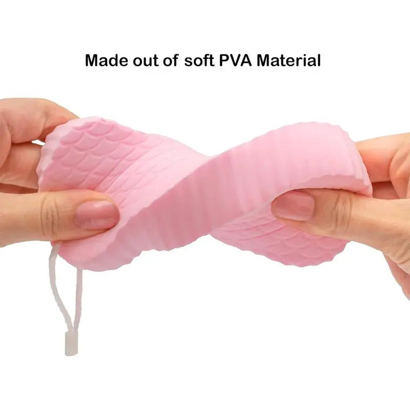3D Bath Sponge,Random Color,Mud and Ash Scrubbing Sponge,Exfoliating Bath Sponge,Skin Friendly and Reusable,Alternative to Exfoliating Gloves,Mirrorzone.