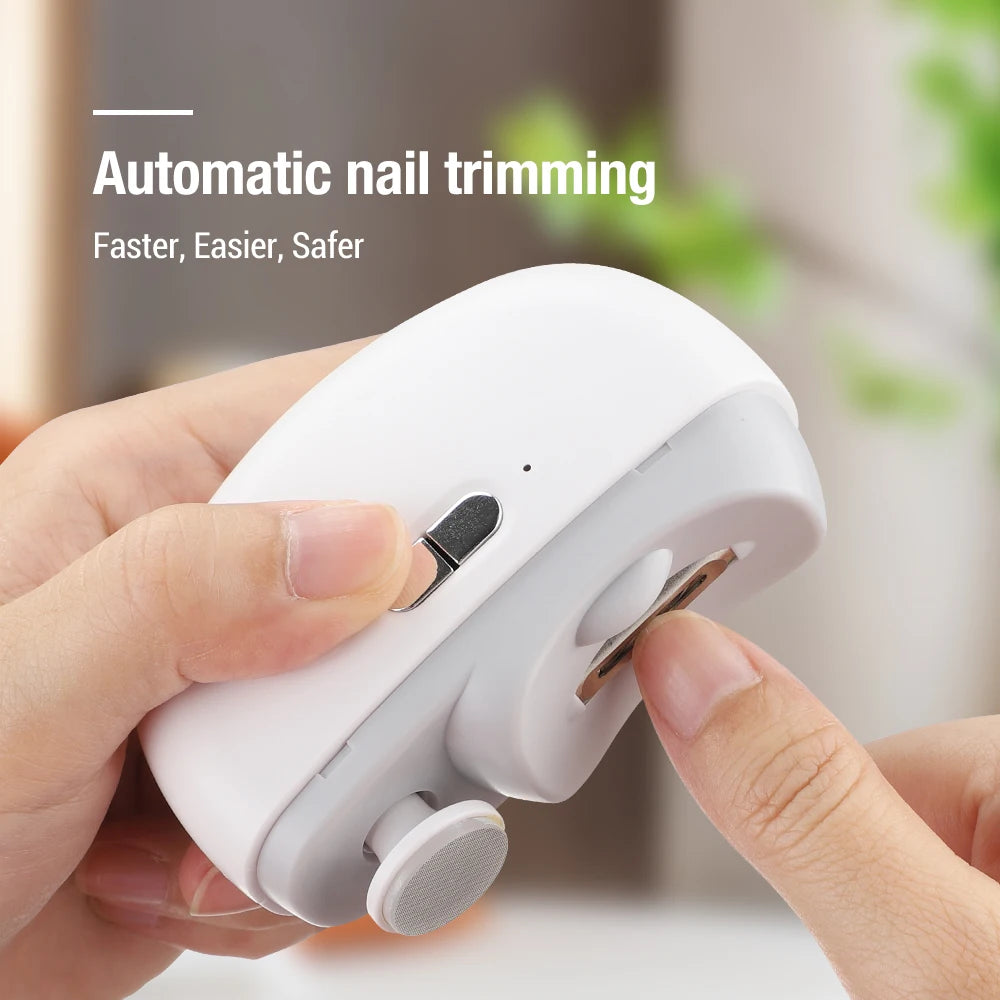 Electric Auto Nail Clippers Manicure Anti-Splash Nail Trimmer for Baby Finger Toe Scissors Pedicure Thick Nails Cutter Tools