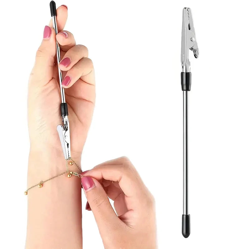 Bracelet Alligator Clip Pliers for Necklace Watch Clasps Jewelry Fastening Tool with Secure Hooking Mechanism