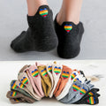 10 Pairs Kawaii Short Socks for Women Spring Summer Lovely Heel Embroidered Smiling Face Female Cotton Personality Ankle Socks