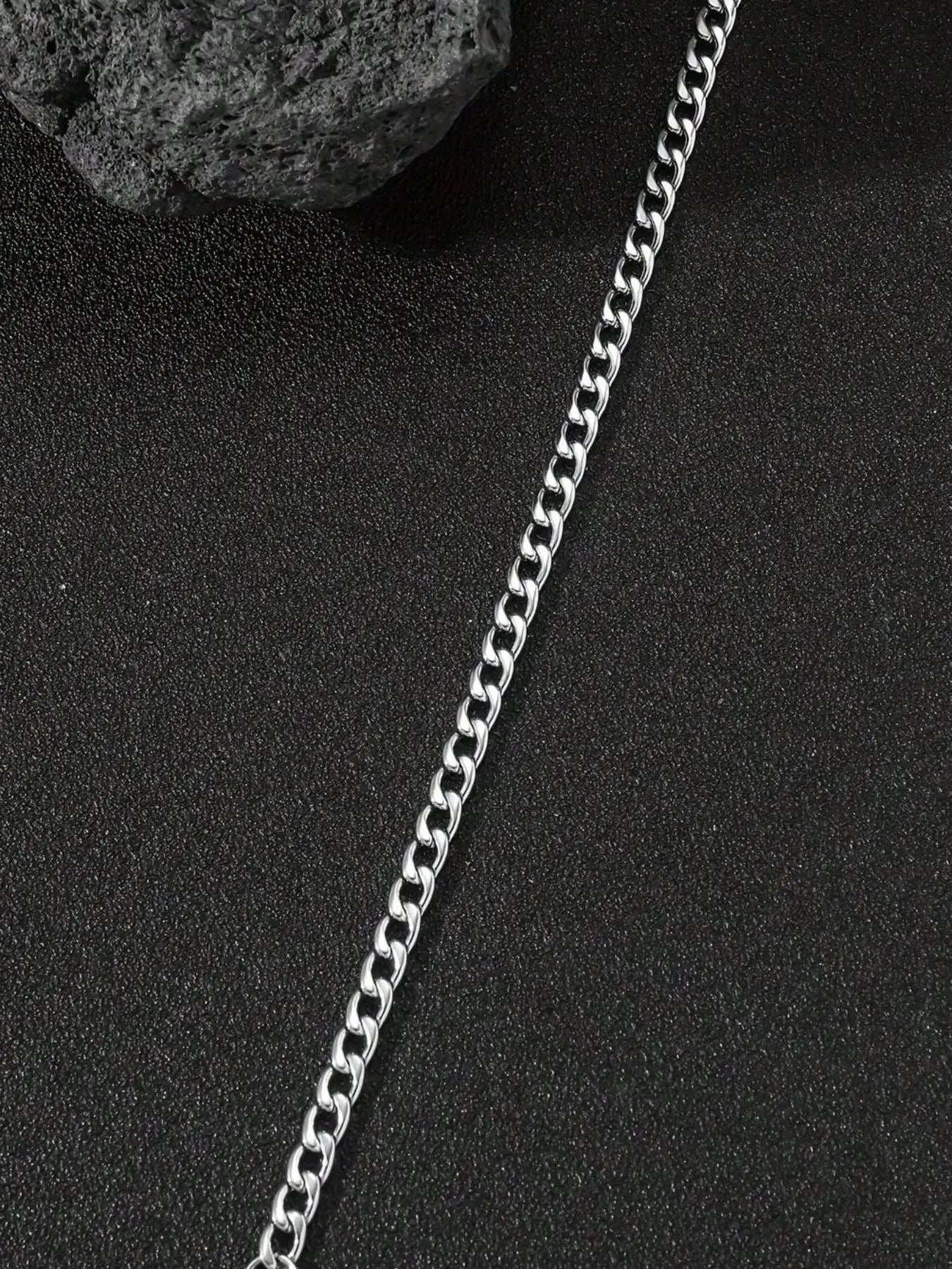 Men'S Minimalist Chain Bracelet, Stainless Steel Wrist, Fashion Jewelry for Party, Daily Clothing Decor, Trendy All-Match & Exquisite Jewelry for Birthday Gift