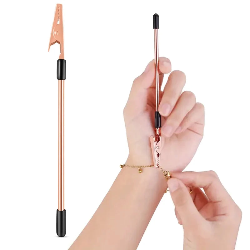 Bracelet Alligator Clip Pliers for Necklace Watch Clasps Jewelry Fastening Tool with Secure Hooking Mechanism