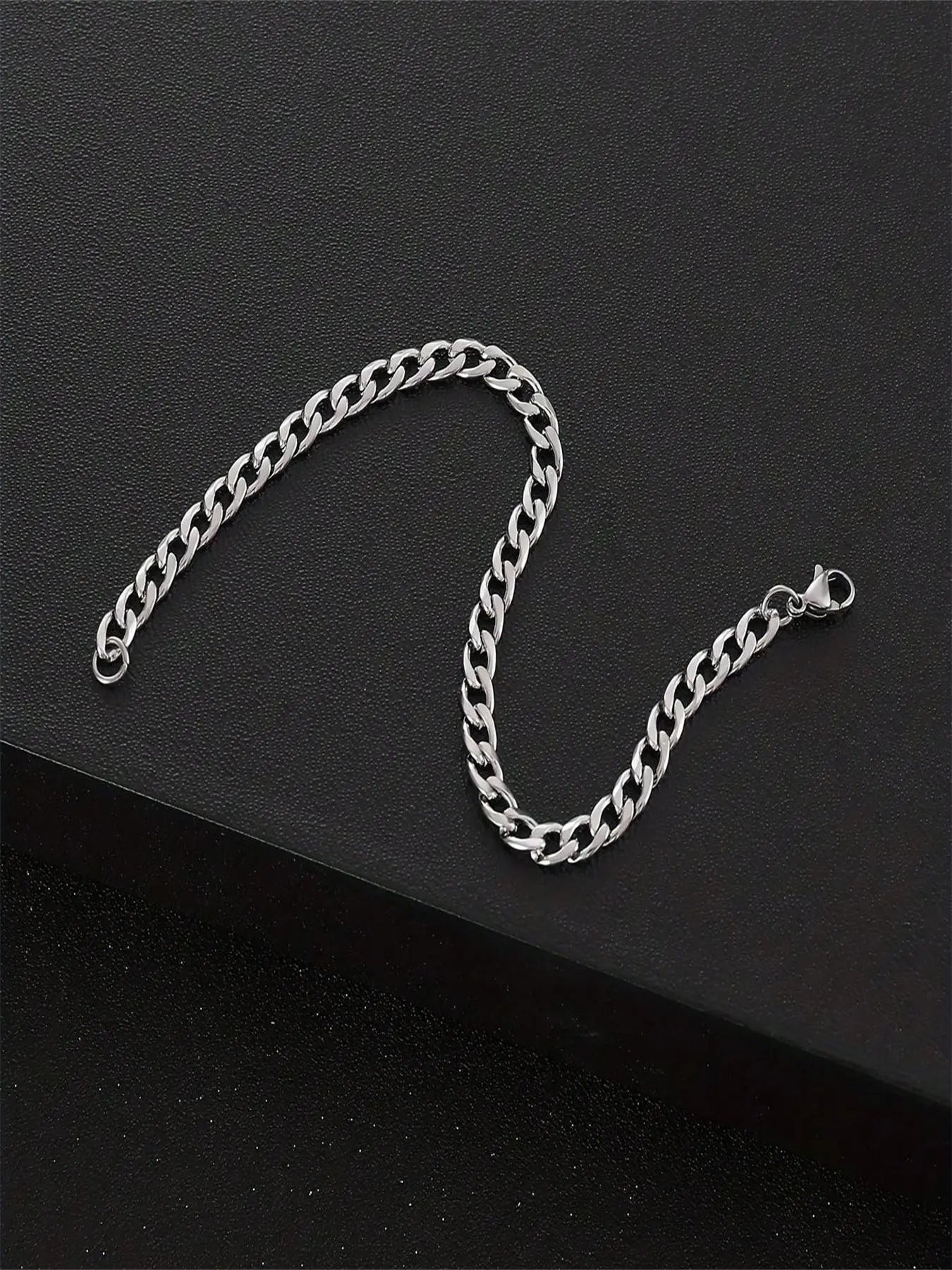 Men'S Minimalist Chain Bracelet, Stainless Steel Wrist, Fashion Jewelry for Party, Daily Clothing Decor, Trendy All-Match & Exquisite Jewelry for Birthday Gift